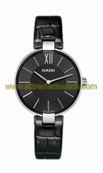 Rado Watches : R22850155 Quartz Analog Black Leather Women Watch