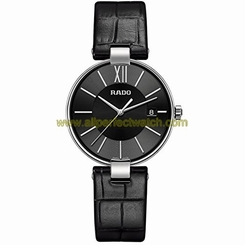 Rado Watches : R22852155 Quartz Analog Date Black Leather Men Watch
