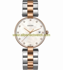 Rado Watches : R22853924 White Dial Fixed Rose Gold Pvd Band Women Watch