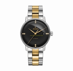 Rado Watches : R22860712 Black Dial Fixed Stainless Steel Band Men Watch