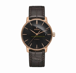 Rado Watches : R22861165 Automatic Black Dial Date Leather Men Watch