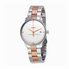 Rado Watches : R22864722 White Dial Fixed Stainless Steel Band Men Watch