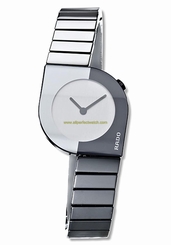 Rado Watches : R25473102 Silver Dial Ceramic Band Women Watch