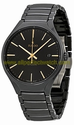 Rado Watches : R27056162 Black Dial Stainless Steel Band Men Watch