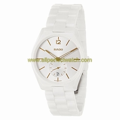 Rado Watches : R27082012 Quartz Analog Date Small Second Dial White Ceramic Men Watch