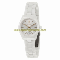 Rado Watches : R27085012 Quartz Analog Date Small Second Dial White Ceramic Women Watch