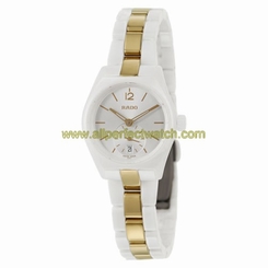 Rado Watches : R27085017 Quartz Analog Date Small Second Dial White Ceramic and Ceramos Women Watch