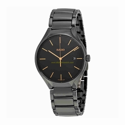 Rado Watches : R27238162 Black Dial Fixed Black Ceramic Band Men Watch