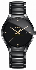 Rado Watches : R27238712 Black Dial Fixed Black Ceramic Band Men Watch