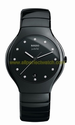 Rado Watches : R27653762 Quartz Diamonds Date Dial Black Ceramic Men Watch