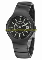 Rado Watches : R27677172 Quartz Platinum Black Tone Ceramic Black Dial Platinum Black Tone Ceramic Band Men Watch