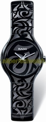 Rado Watches : R27685152 Quartz Black Ceramic Black Dial Black Ceramic Band Women Watch