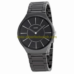 Rado Watches : R27741162 Quartz Black Dial Black Ceramic Men Watch