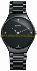 Rado Watches : R27741712 Quartz Diamond Black Dial Black Ceramic Men Watch