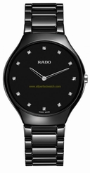 Rado Watches : R27741732 Quartz Black Diamond Dial Black Ceramic Men Watch