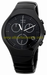 Rado Watches : R27814702 Quartz Chronograph Diamonds Ceramic Men Watch