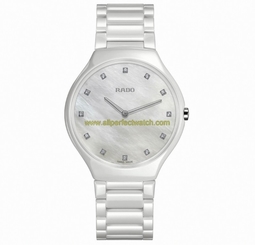 Rado Watches : R27957912 Quartz Mother of Pearl Diamond Dial White Ceramic Women Watch