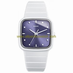 Rado Watches : R28382342 Quartz Purple Dial White Ceramic Women Watch