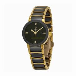 Rado Watches : R30034712 Black Dial Fixed Black Ceramic Band Women Watch