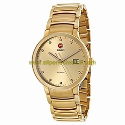 Rado Watches : R30279703 Automatic Diamond Hour Markers Dial Date Gold Tone Stainless Steel Men Watch