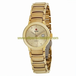 Rado Watches : R30280703 Automatic Diamond Hour Markers Dial Gold Tone Stainless Steel Women Watch