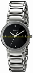 Rado Watches : R30928713 Quartz Black Diamond Dial Date Stainless Steel Women Watch