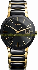 Rado Watches : R30929152 Quartz Black Dial Date Black Ceramic and Stainless Steel Men Watch