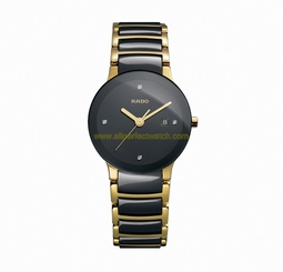 Rado Watches : R30930712 Quartz Diamonds Black Dial Ceramic and Stainless Steel Women Watch