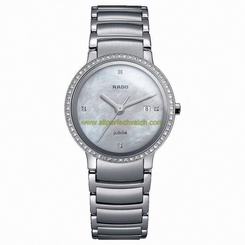 Rado Watches : R30936903 Quartz Mother of Pearl Diamond Dial Date Diamond Bezel Stainless Steel Women Watch