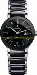 Rado Watches : R30942162 Automatic Black Dial Date Stainless Steel and Ceramic Women Watch