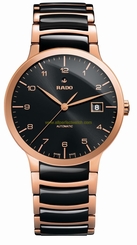 Rado Watches : R30953152 Automatic Analog Date Rose Gold Tone Stainless Steel and Black Ceramic Men Watch