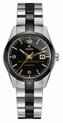 Rado Watches : R32049162 Automatic Black Dial Date Stainless Steel and Ceramic Women Watch
