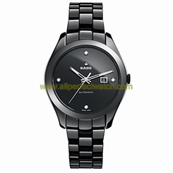 Rado Watches : R32260702 Automatic Black Diamond Dial Date Black Ceramic Women Watch