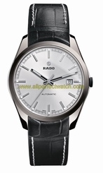 Rado Watches : R32272105 Automatic Date Silver Dial Black Leather Men Watch