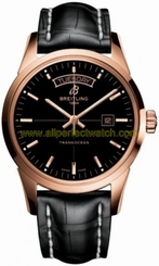 Breitling Watches : R4531012/BB70-CROCD Automatic Black Dial Black Crocodile Leather Band Men Watch
