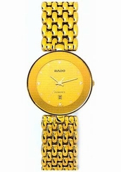Rado Watches : R48743263 Gold Dial Yellow Plated Bracelet Band Men Watch