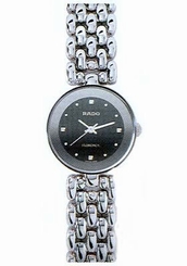 Rado Watches : R48744153 Black Dial Stainless Steel Bracelet Band Women Watch
