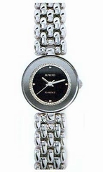 Rado Watches : R48744163 Black Dial Stainless Steel Bracelet Band Women Watch
