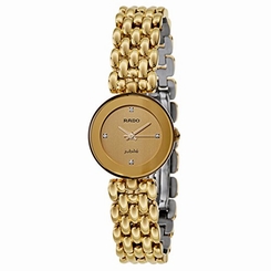 Rado Watches : R48745724 Quartz Diamond Hour Markers Yellow Gold PVD Coated Stainless Steel Women Watch