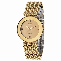 Rado Watches : R48793724 Gold Dial Yellow Gold Band Men Watch