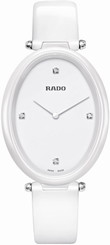 Rado Watches : R53092715 Quartz Diamond Dial White Leather Women Watch
