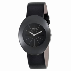 Rado Watches : R53739175 Quartz Analog Black Leather Women Watch
