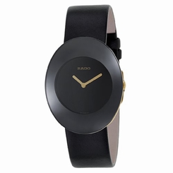 Rado Watches : R53740155 Quartz Analog Black Leather Women Watch