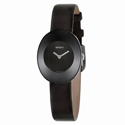 Rado Watches : R53743155 Quartz Analog Black Leather Women Watch