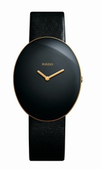 Rado Watches : R53744155 Quartz Black Dial Oval Women Watch