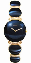 Rado Watches : R91172208 Quartz Blue Tone Ceramic/gold/diamonds Blue Dial Blue Tone Ceramic/gold/diamonds Band Women Watch