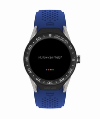 TAG Heuer Watches : SBF8A8001.11FT6118 Connected Modular 45 Smartwatch Black Mat Ceramic Bezel Blue Rubber Men Watch