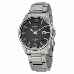 Seiko Watches : SKA665P1 Kinetic Black Dial Date Stainless Steel Men Watch