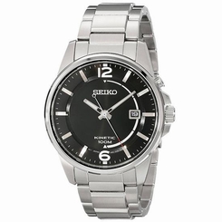 Seiko Watches : SKA671P1 Kinetic Analog Date Stainless Steel Men Watch