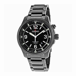 Seiko Watches : SKA687P1 Kinetic Black Dial Date Stainless Steel Men Watch